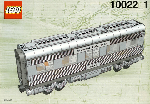10022-1 Santa Fe Cars - Set II (dining, observation, or sleeping car)