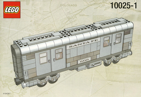 10025-1 Santa Fe Cars - Set I (mail or baggage car)