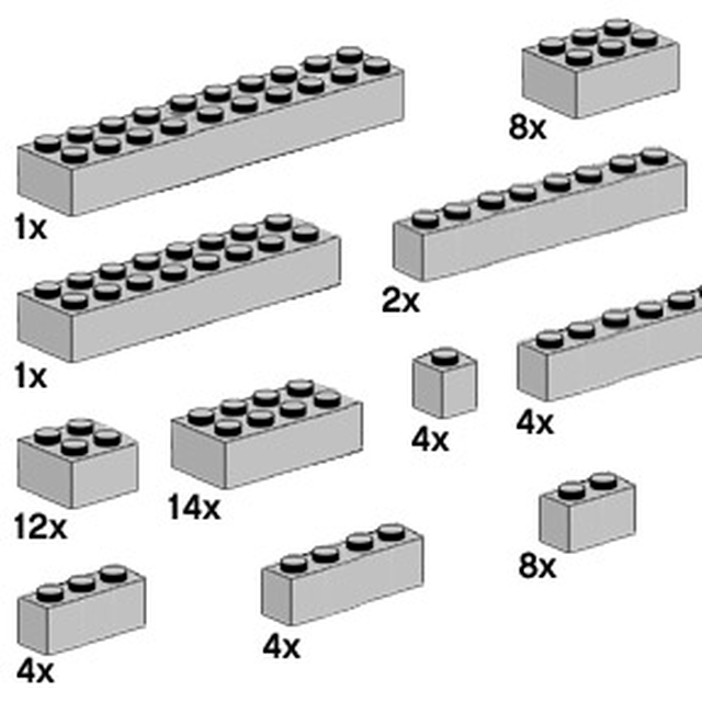 10145-1 Assorted Light Gray Bricks