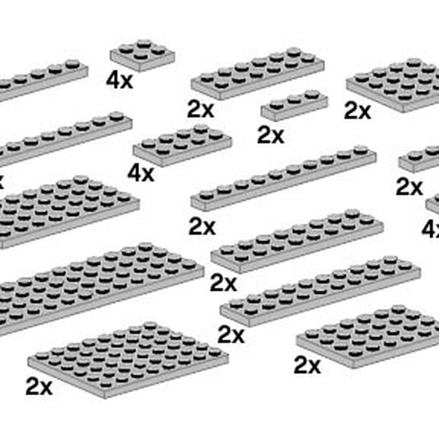 10148-1 Assorted Light Gray Plates