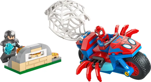11206-1 Spidey on his Motorcycle vs. Rhino