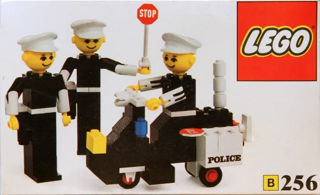 256-1 Police Officers and Motorcycle