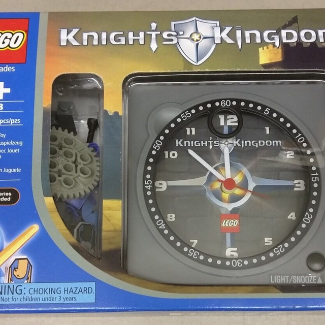 4250348-1 Knights' Kingdom Alarm Clock with Building Toy