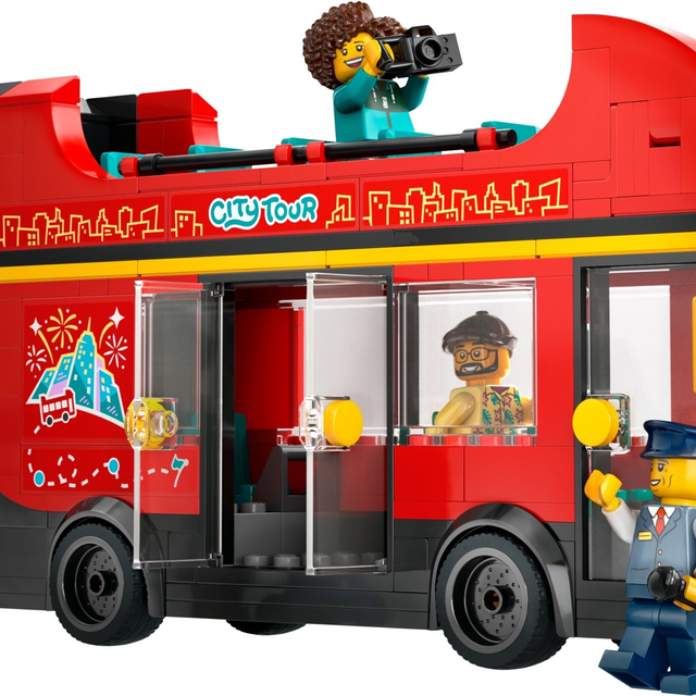 60407-1 Red Double-Decker Sightseeing Bus