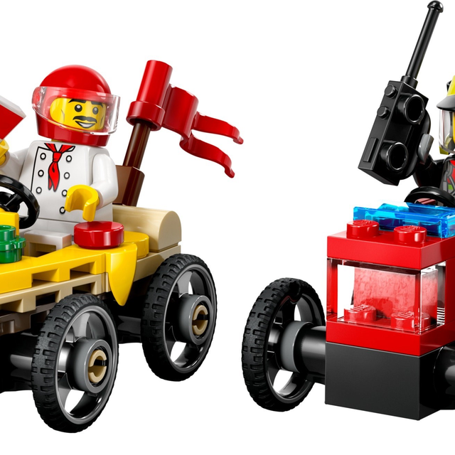 60458-1 Pizza vs. Fire Truck Race Car Pack