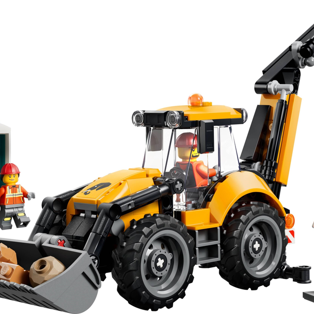 60480-1 Yellow Backhoe Loader