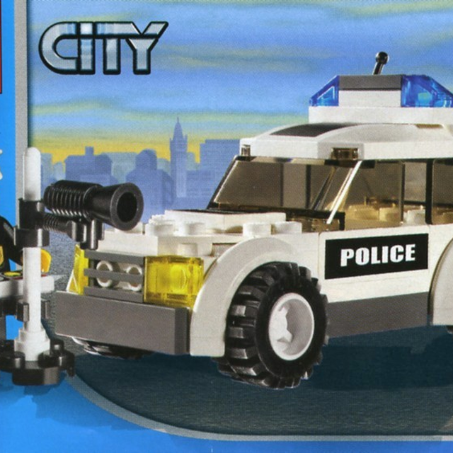 7236-1 Police Car (Black Sticker Version)