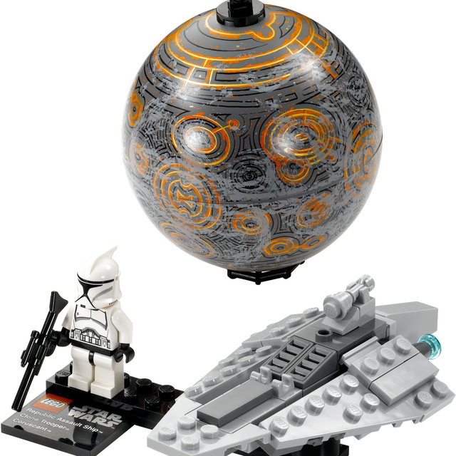 75007-1 Republic Assault Ship & Planet Coruscant