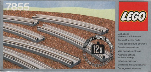 7855-1 8 Curved Electric Rails Gray 12v