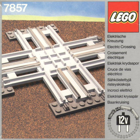 7857-1 Crossing, Electric Rails Gray 12v