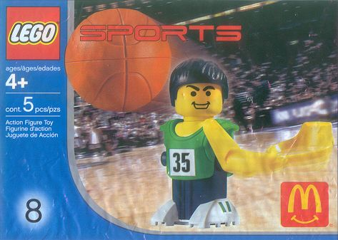 7918-1 McDonald's Sports Set Number 8 - Green Basketball Player #35