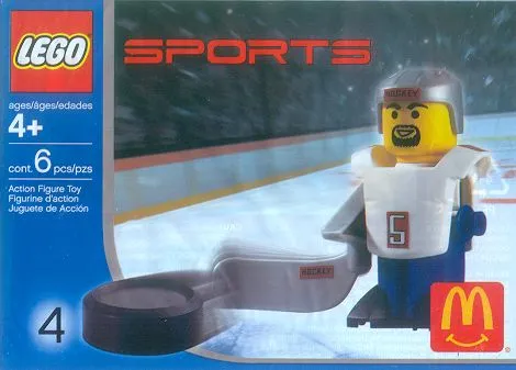 7919-1 McDonald's Sports Set Number 4 - White Hockey Player #5