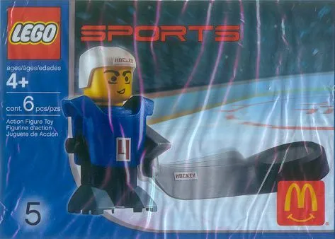 7920-1 McDonald's Sports Set Number 5 - Blue Hockey Player #4