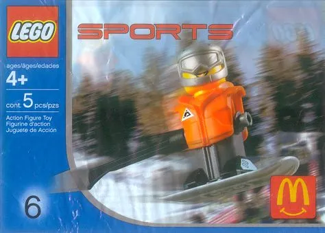 7922-1 McDonald's Sports Set Number 6 - Orange Vest Snowboarder