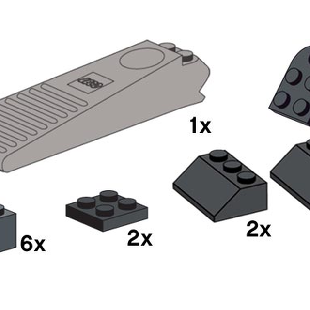 BAG6-1 Gray Brick Separator with Black Frame Pieces