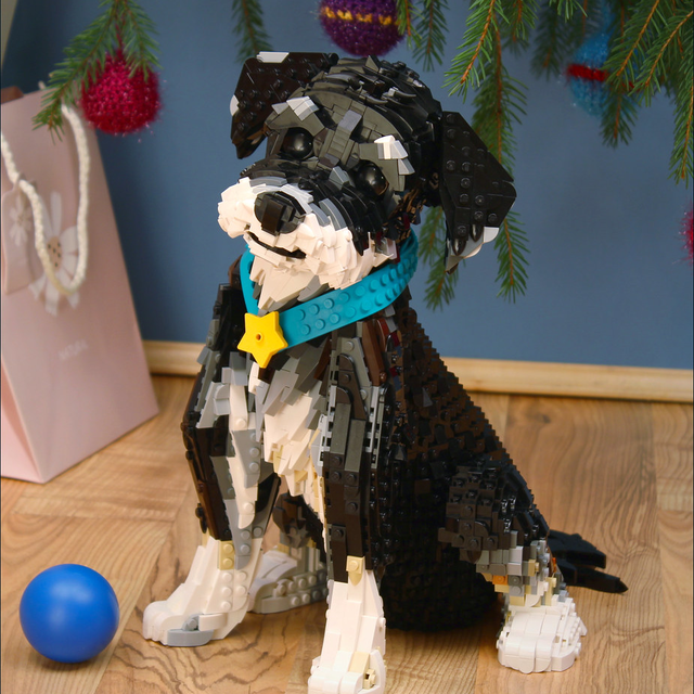 Cute puppy built with LEGO